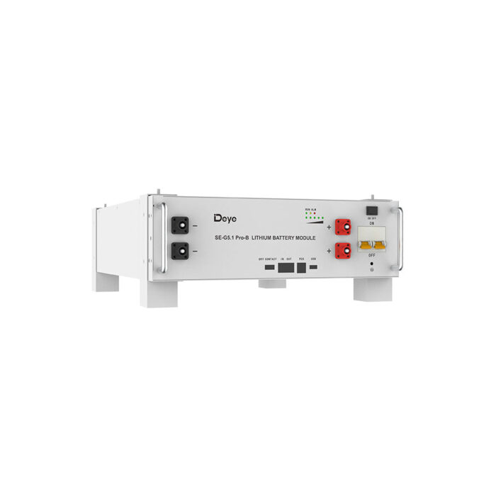 Deye ESS Battery Low Voltage Series (LV) SE-G5.1Pro-B 100Ah 51.2V LiFePO4 battery designed for solar energy storage solutions