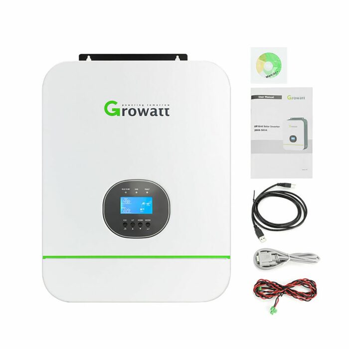 Growatt Off-Grid Storage Hybrid Solar Inverter SPF 5000 TL LVM 48VDC Solar Input Compatible Lithium/Lead-acid Battery For Residential Solar Energy System