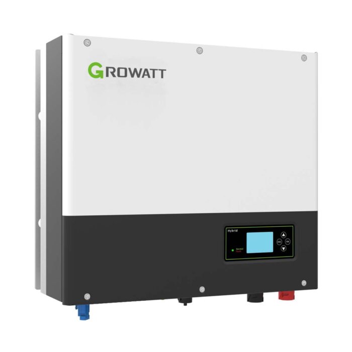 Growatt Pure Sine Wave Off-Grid Hybrid Solar Inverter SPA 5000TL3 BH-UP 100-550VDC Input Compatible Lithium/Lead-acid Battery For Residential Solar Energy System