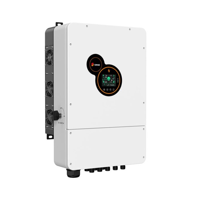 SRNE Off-Grid Hybrid Solar Inverter HES4840S100-H 4KW 48VDC Lead-acid/LiFePO4 Battery Input 230VAC Single Phase For Residential Solar Energy System